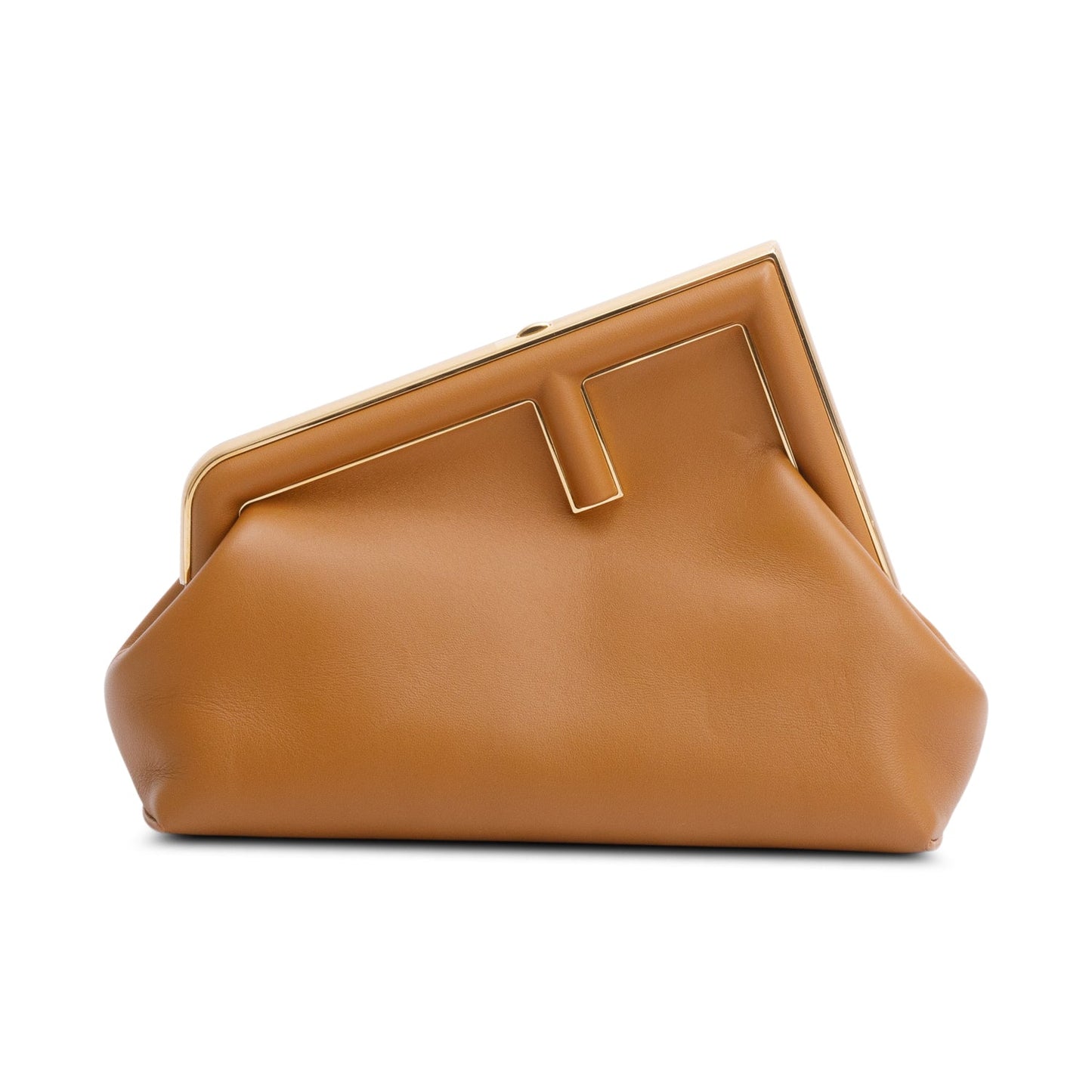 Fendi Brown Nappa Leather Small Fendi First Bag