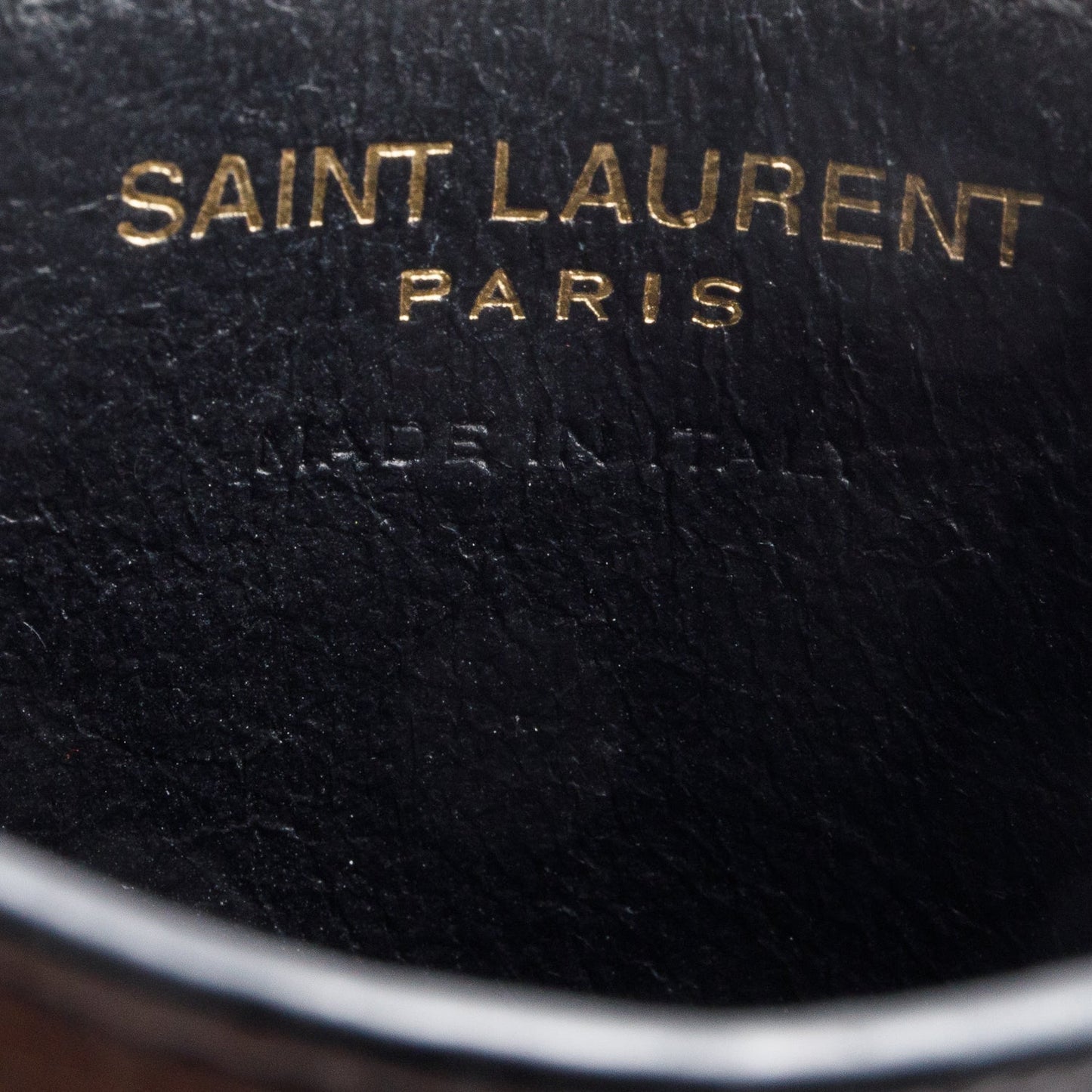 Saint Laurent Black Grain de Poudre Matelasse Chevron Leather Cassandre Card Case