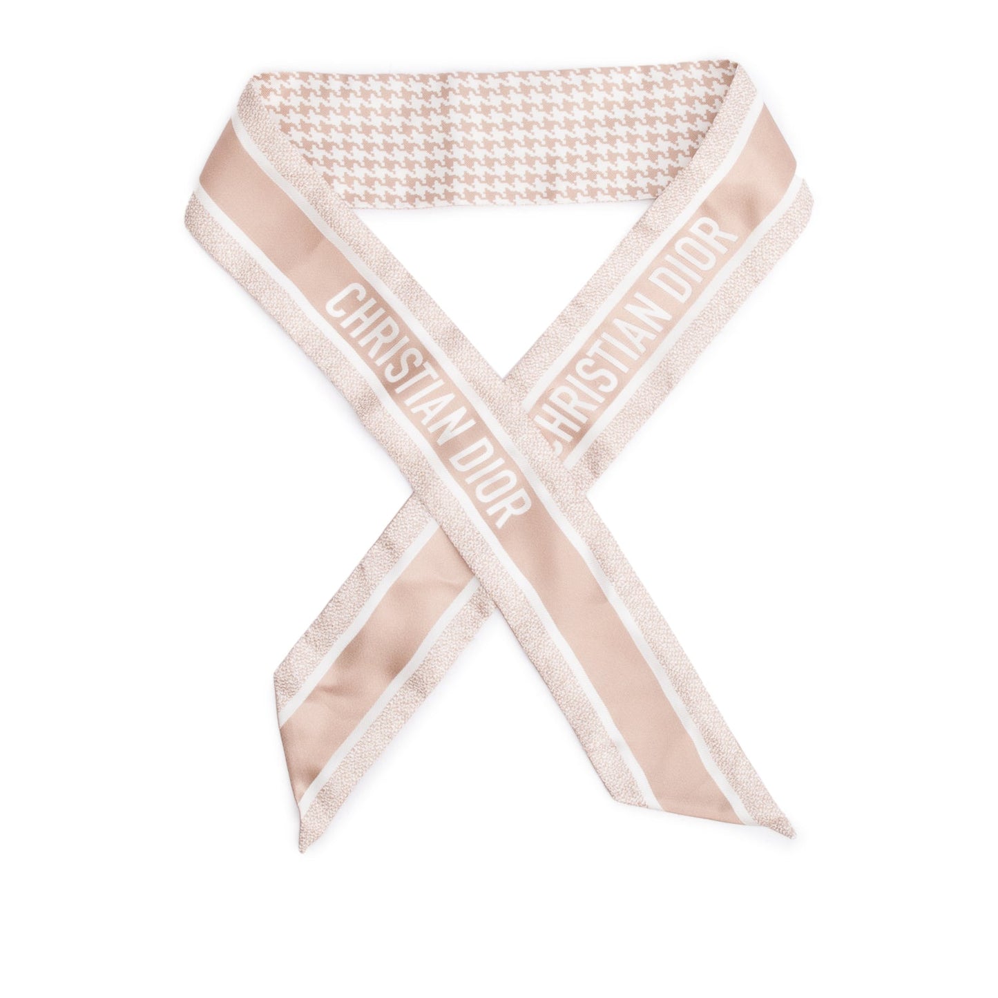 Christian Dior Brown Silk Oblique Jacuqrd Bandeau
