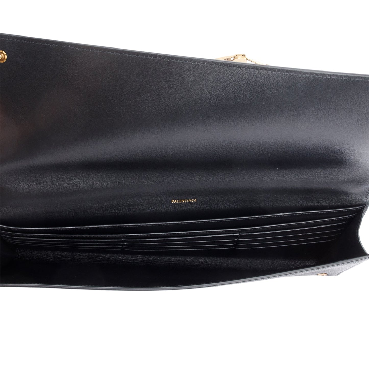 Balenciaga Essential Black Calfskin Leather Chain Shoulder Bag