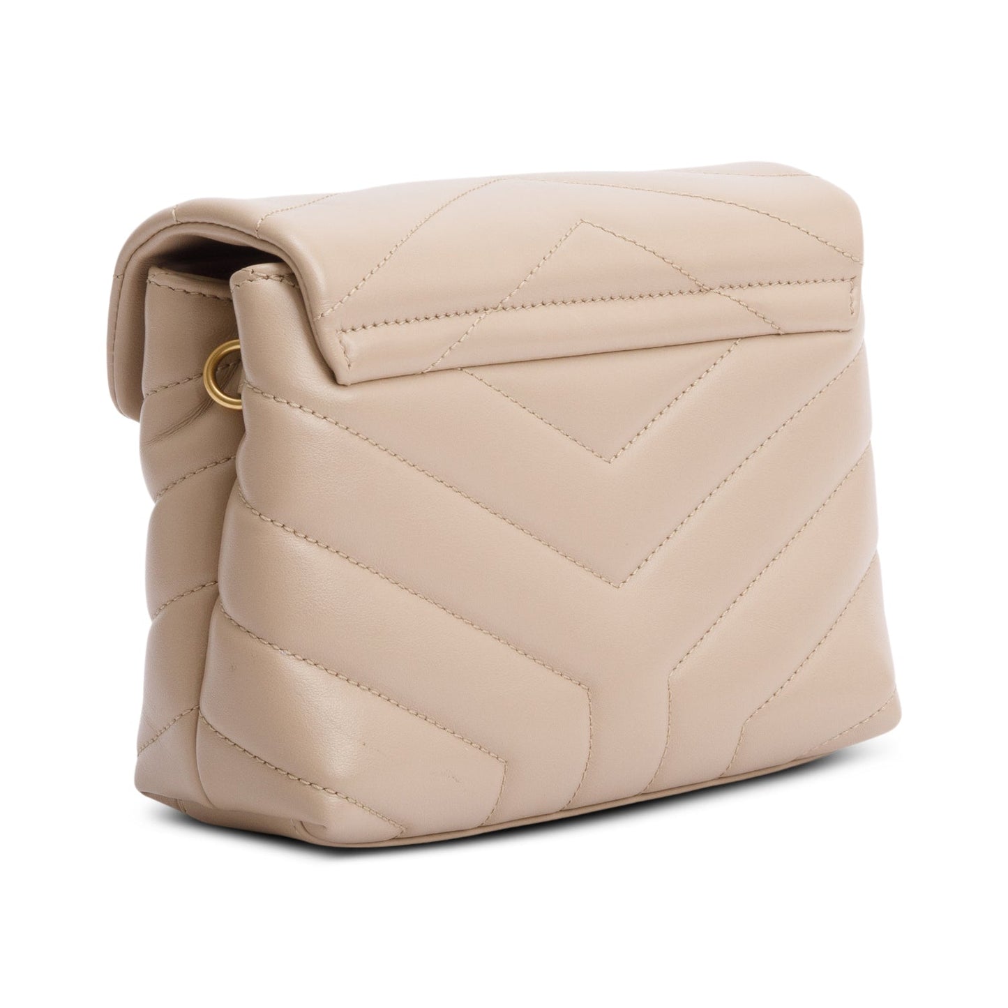 Saint Laurent 2021 Beige Monogram Matelasse Toy Loulou Crossbody Bag