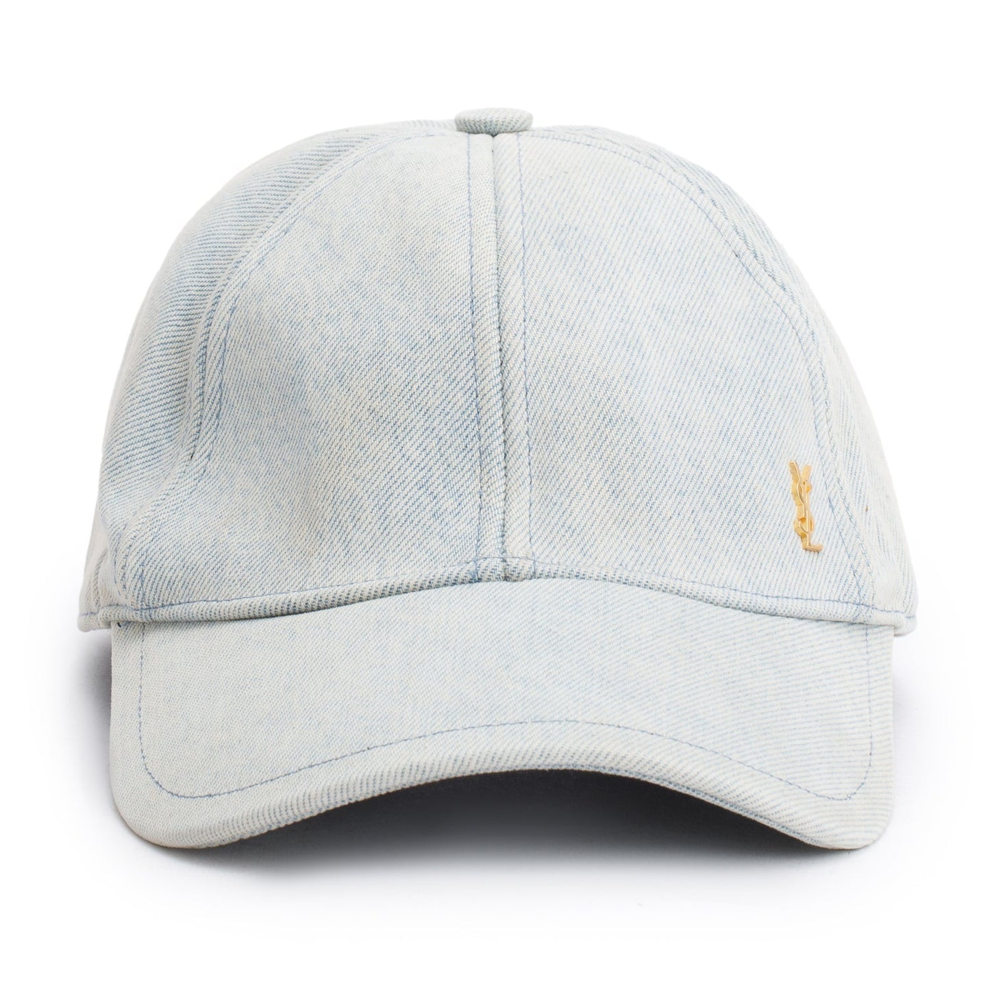 Saint Laurent Denim Baseball Hat, Size 57