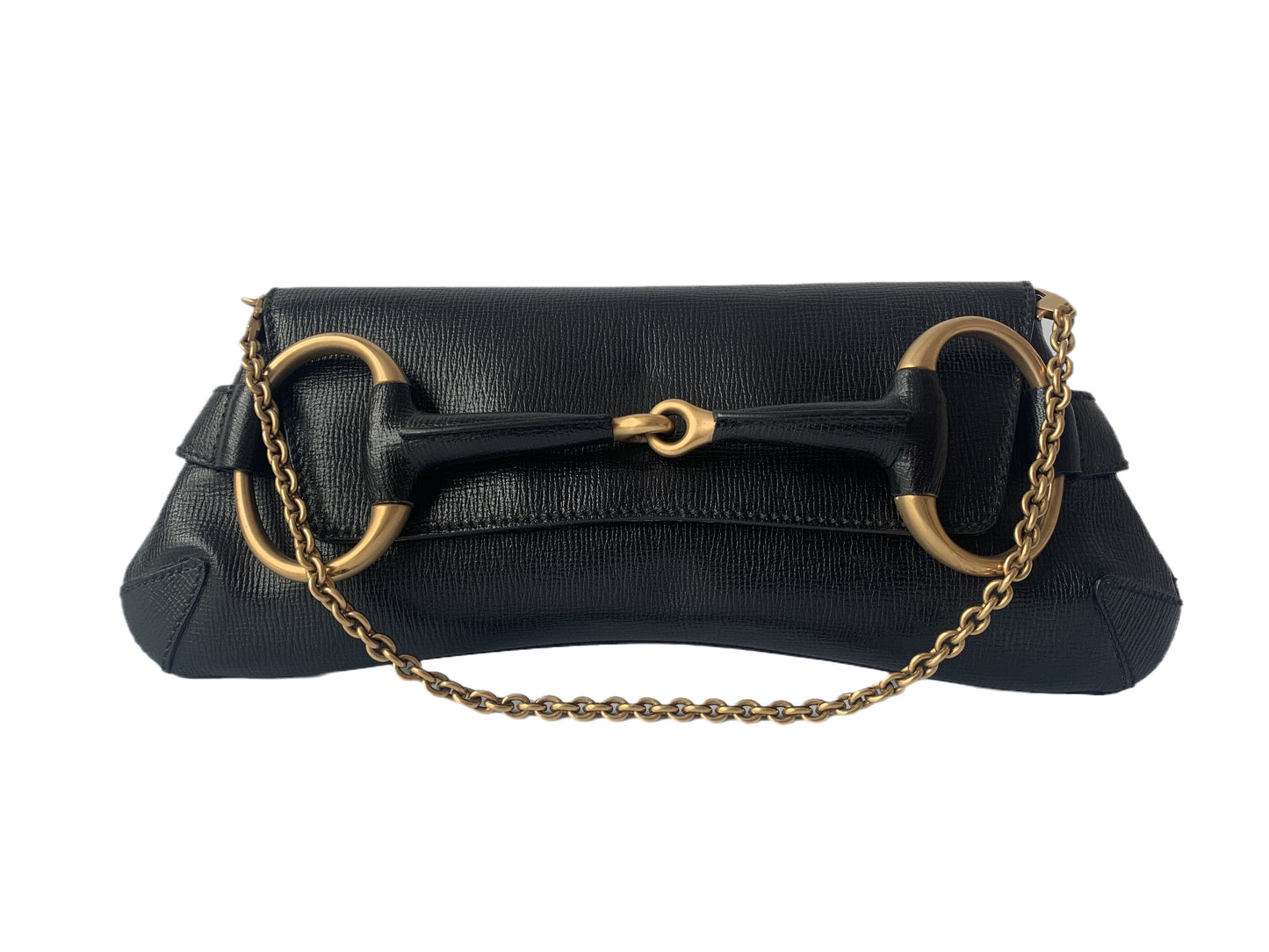 Gucci Horsebit 1955 Chain Shoulder bag Large Black Leather
