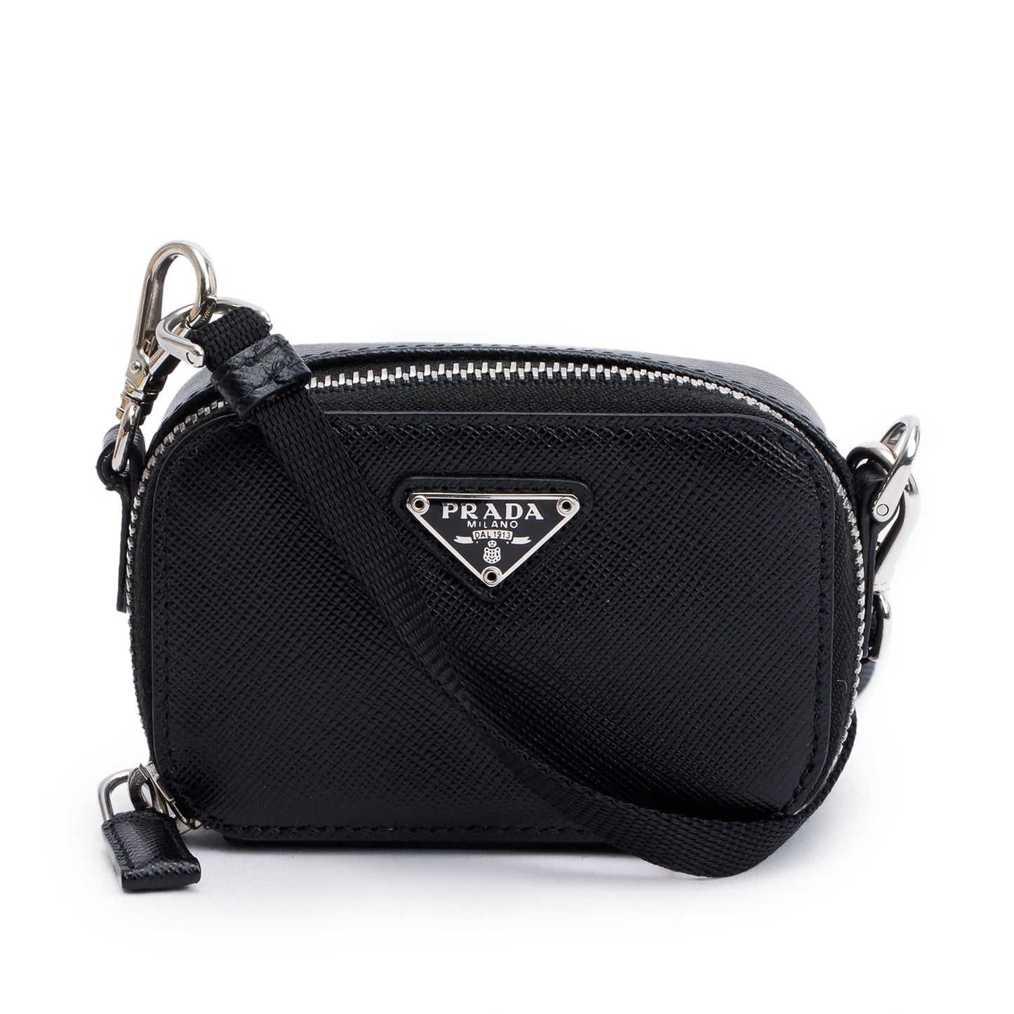 Prada Black Saffiano Leather Mini Pouch