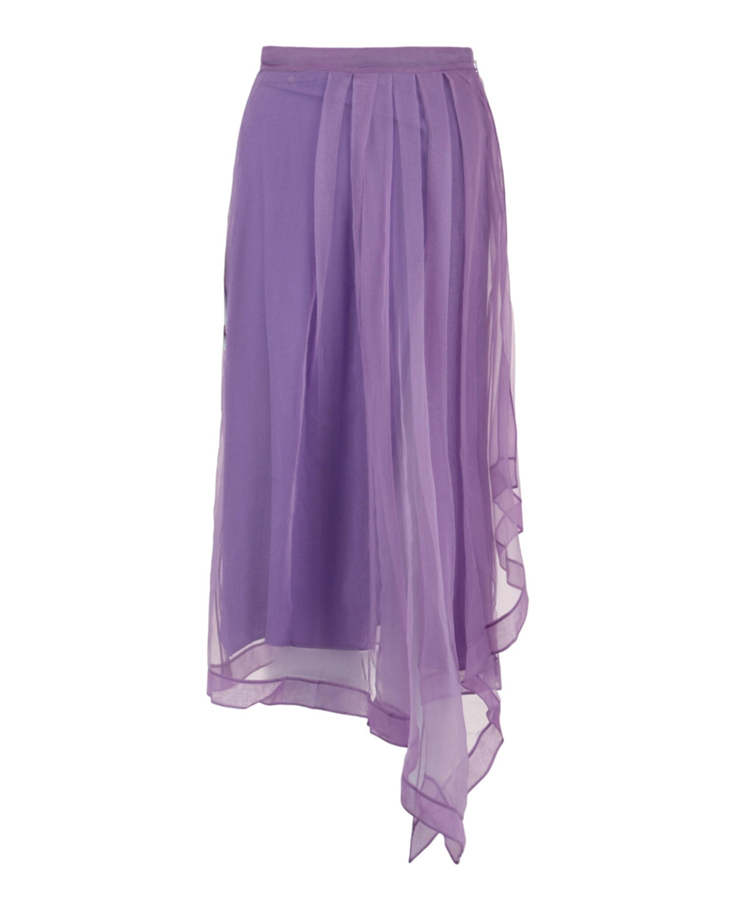 Gucci Womens Asymmetrical Mesh Midi Skirt