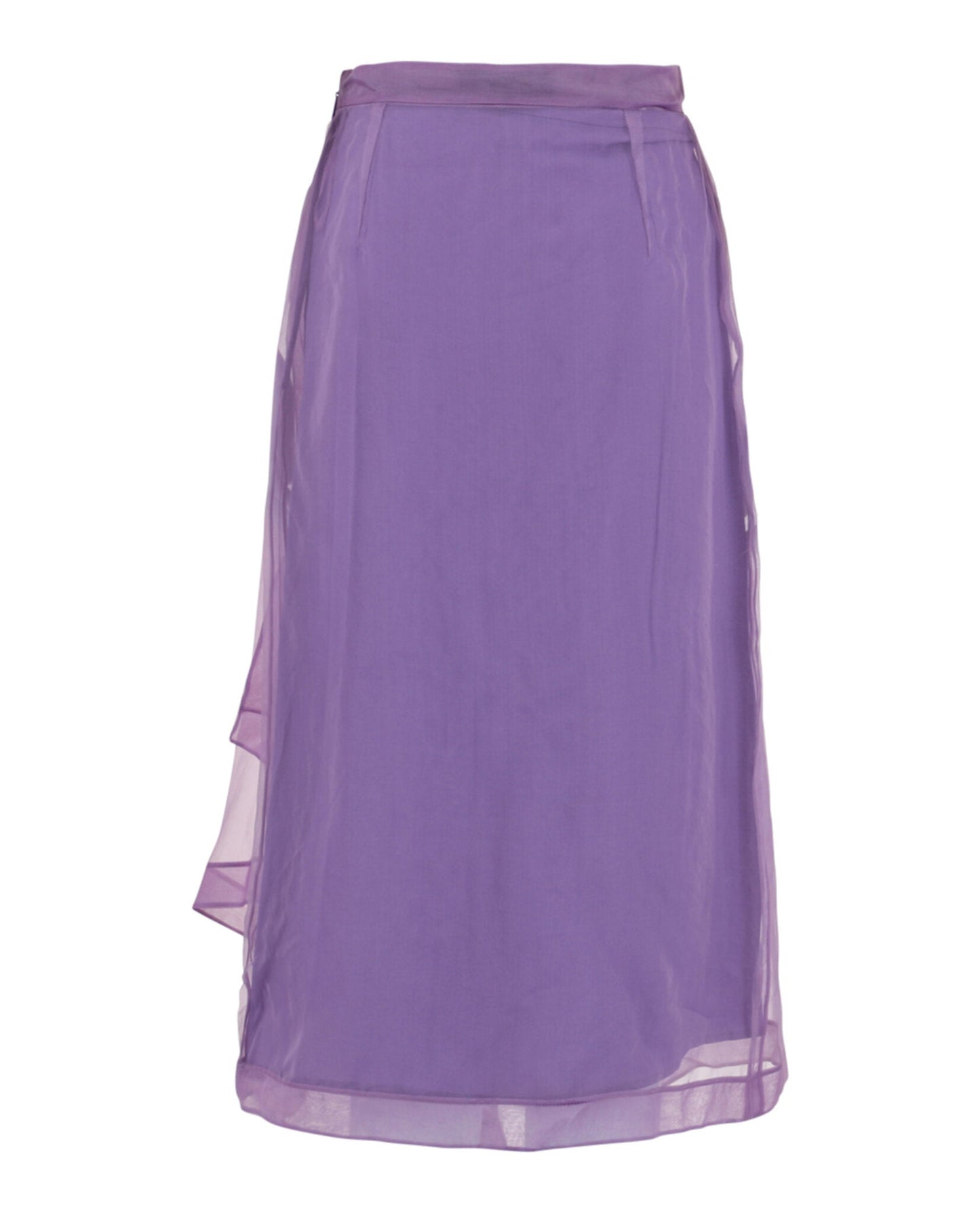 Gucci Womens Asymmetrical Mesh Midi Skirt