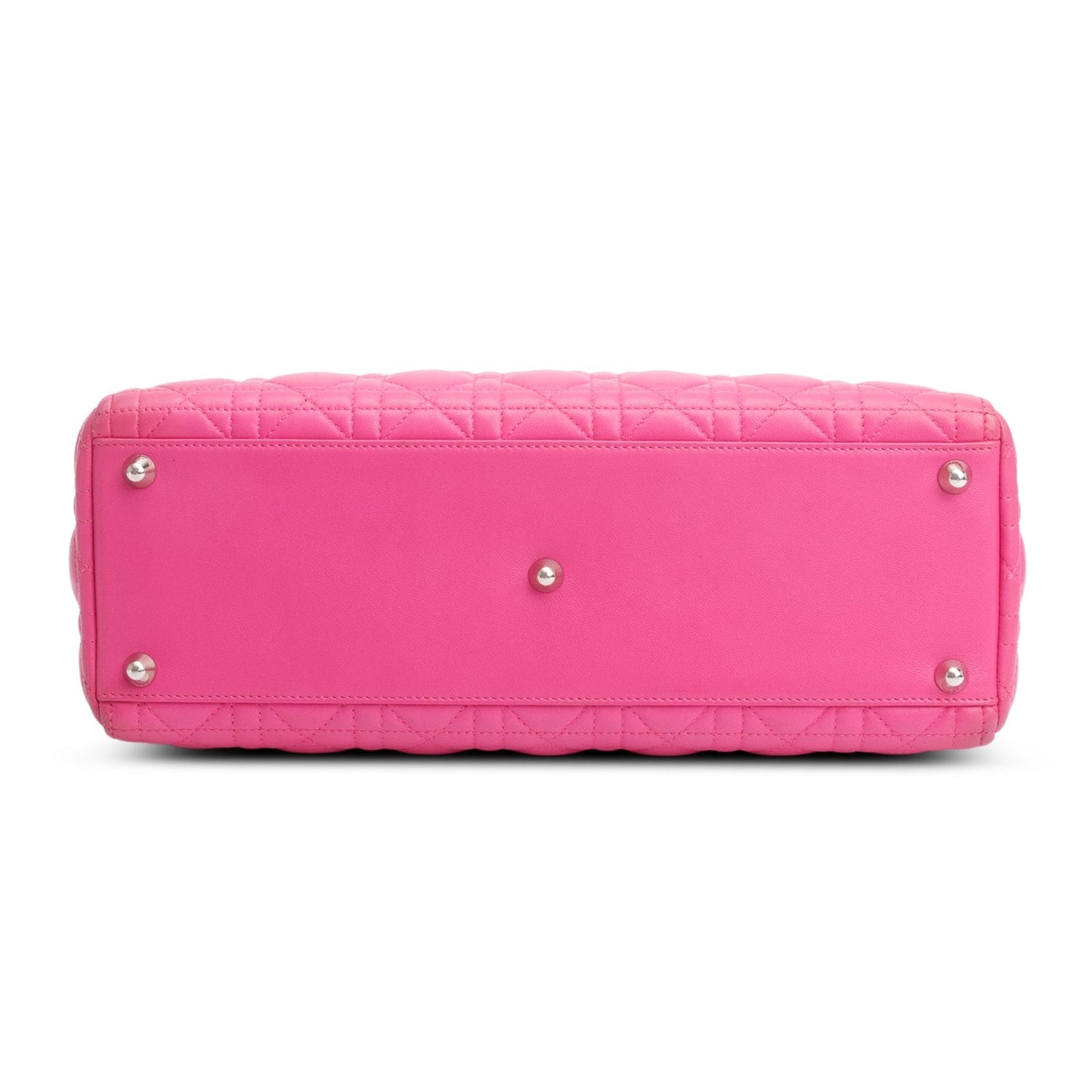 Christian Dior Pink Cannage Leather Large Lady Dior Bag