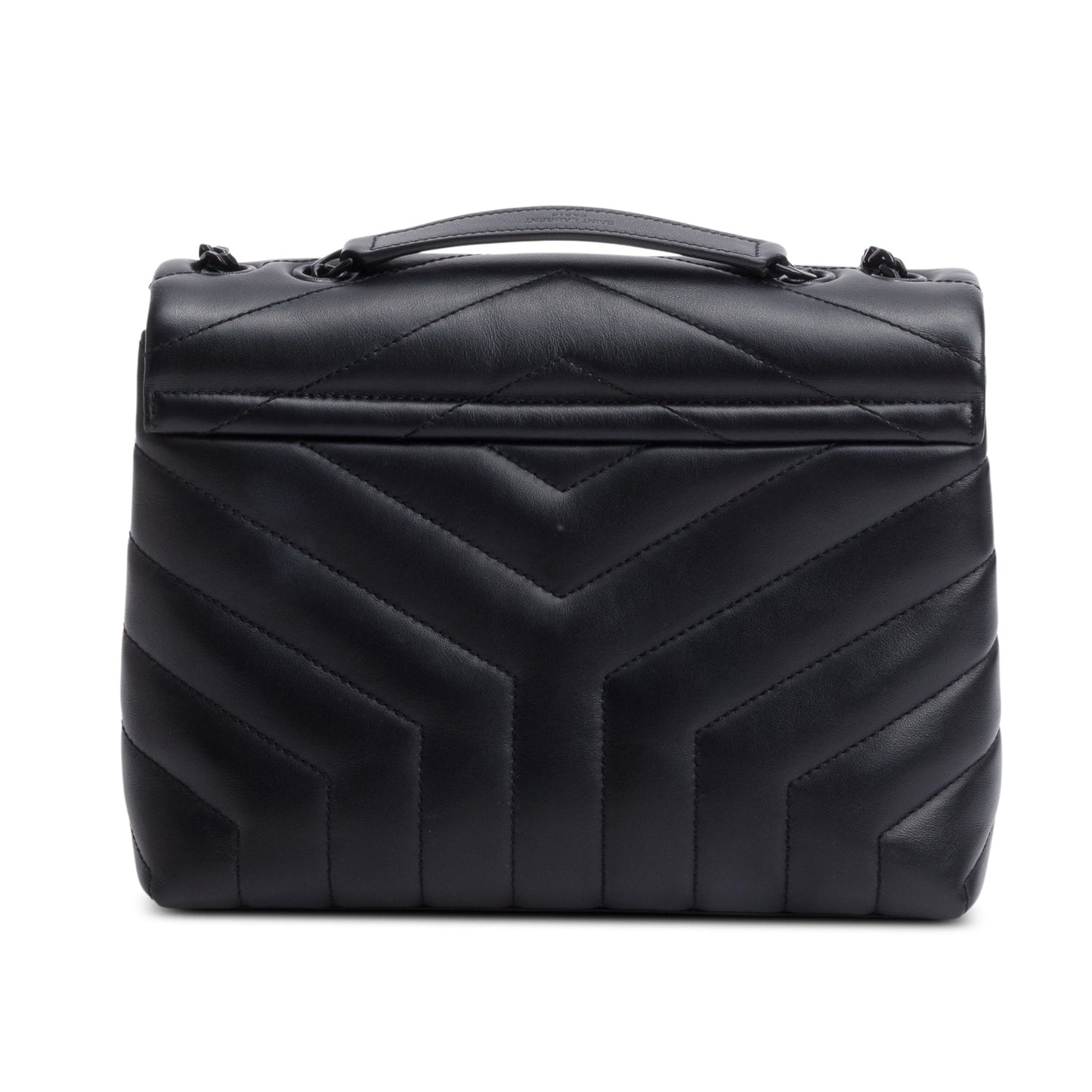 Saint Laurent So Black Quilted Leather Small Loulou Shoulder Bag