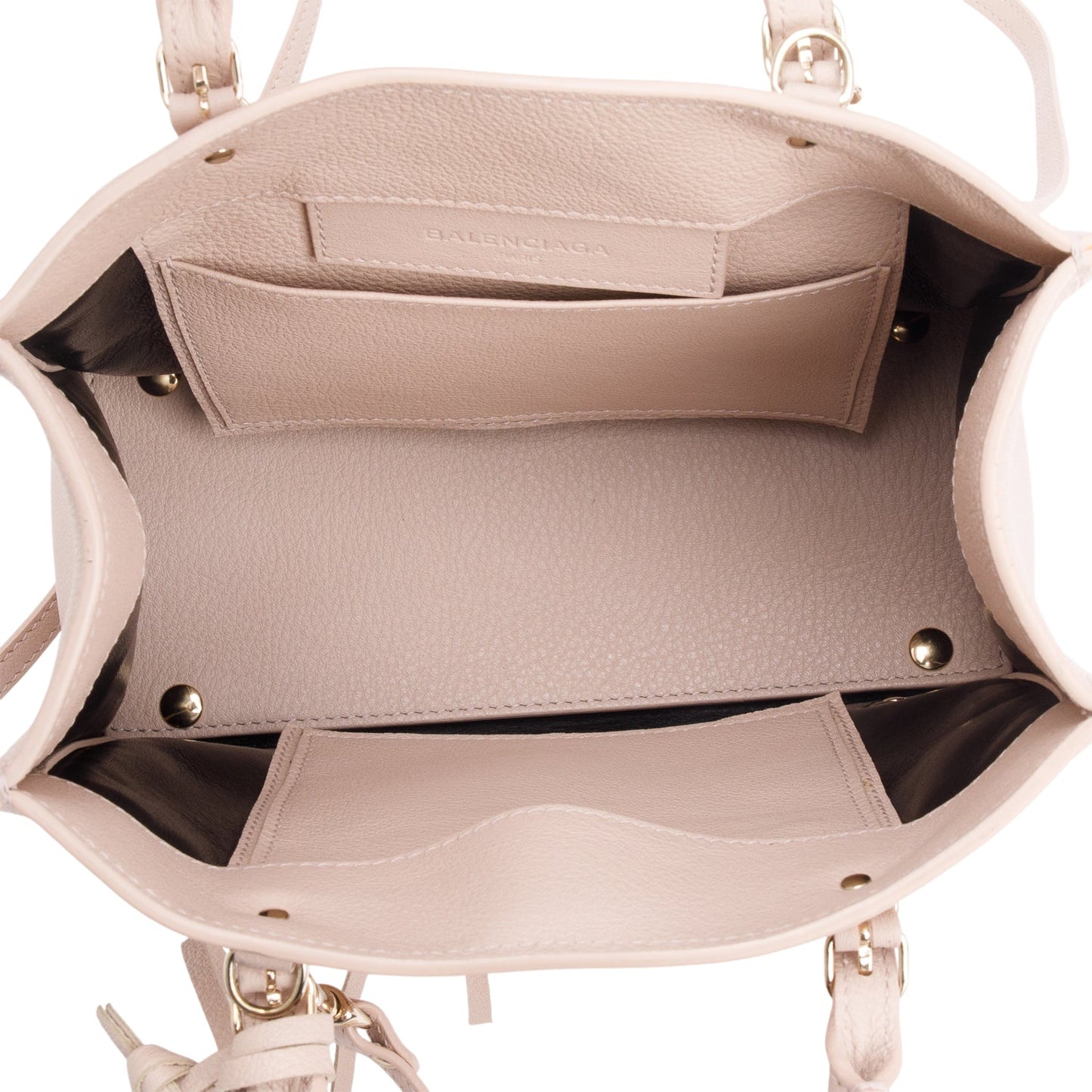 Balenciaga Pink Calfskin Leather Papier A4 Mini Tote