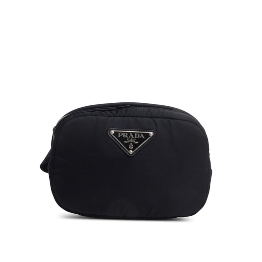 Prada Black Tessuto Nylon Soft Padded Belt Bag