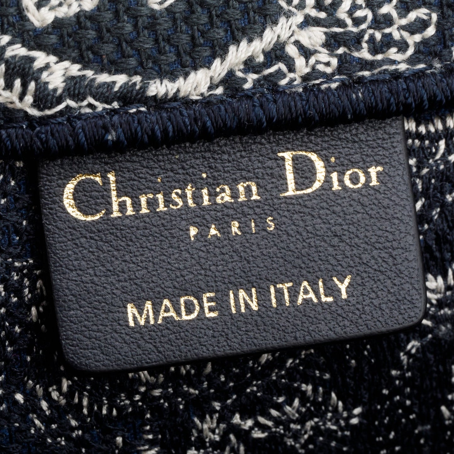 Christian Dior 2022 Large Ecru and Blue Toile de Jouy  Embroidery Canvas Book Tote