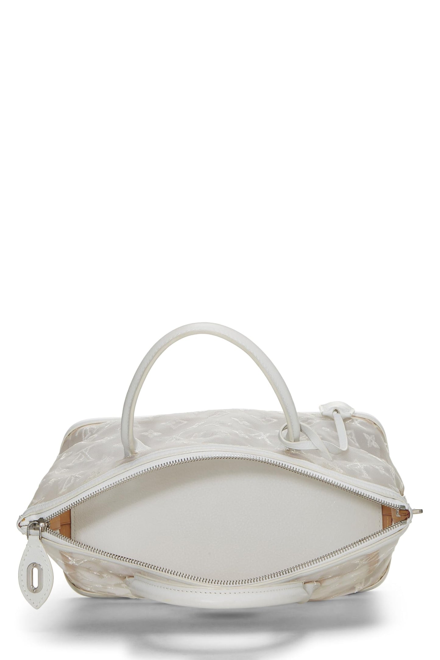 Louis Vuitton, White Monogram Mesh Transparence Lockit, White