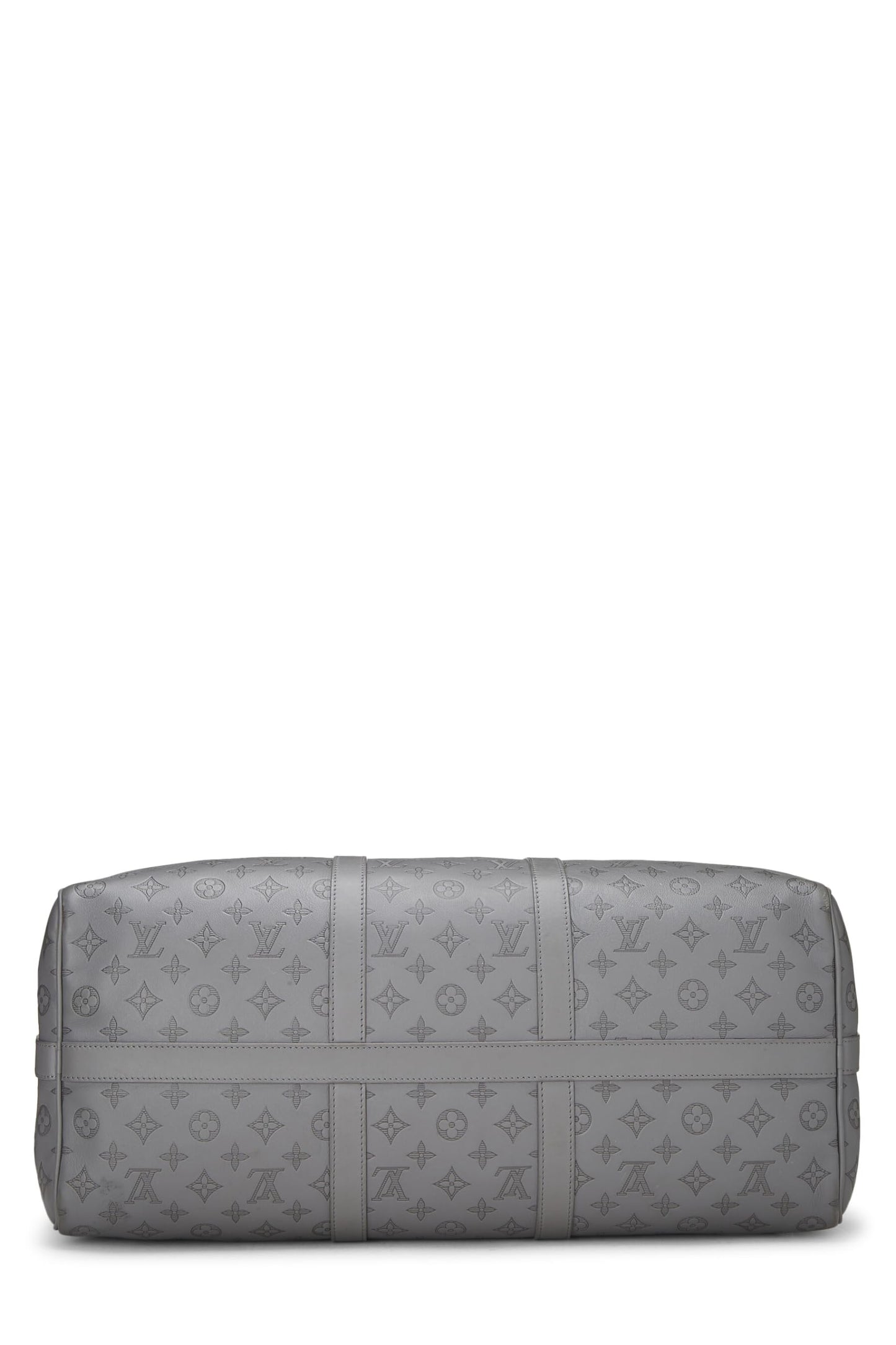 Louis Vuitton, Grey Monogram Shadow Leather Keepall Bandoulière 50, Grey