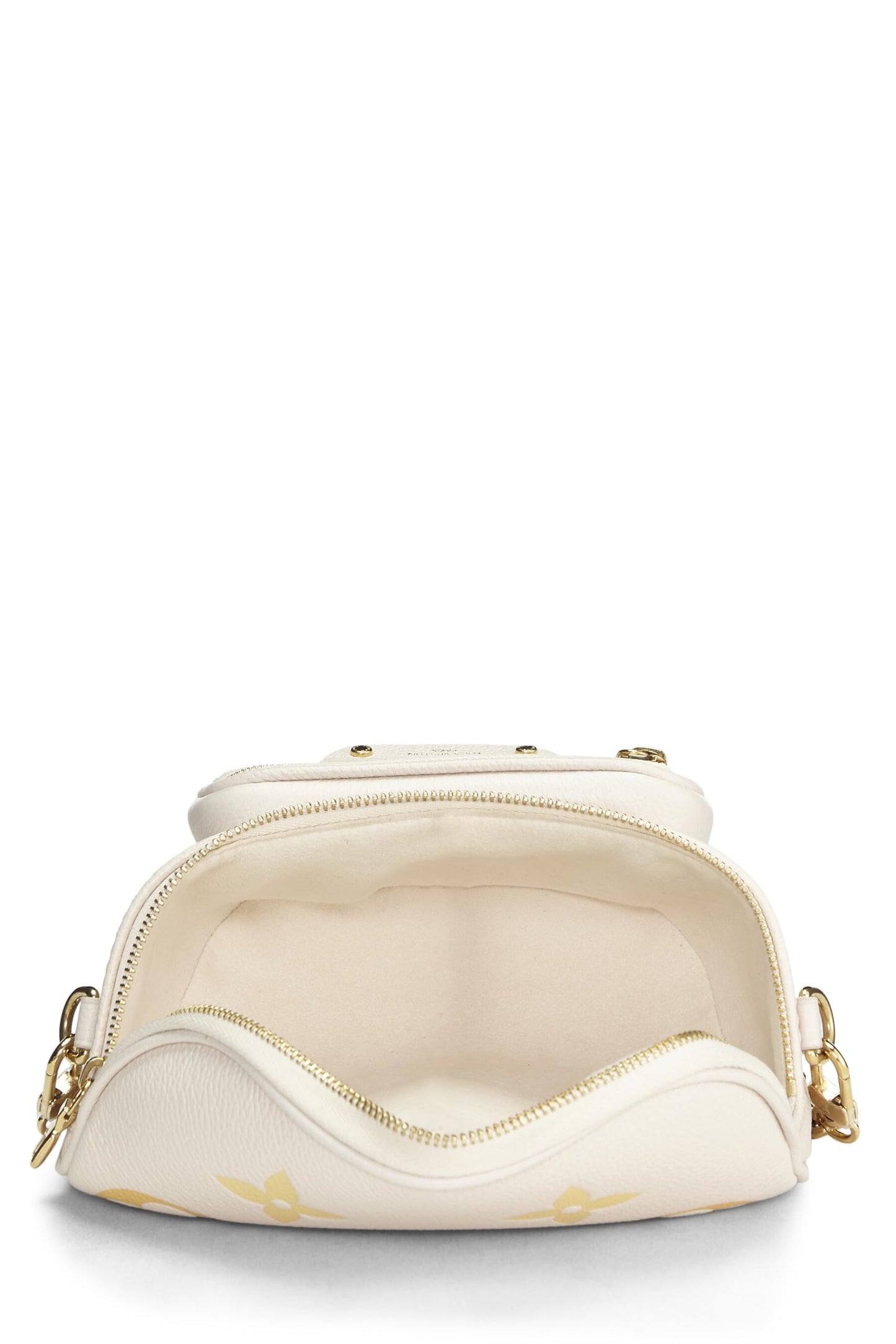 Louis Vuitton, Cream Giant Monogram Empreinte Bumbag Mini, Cream
