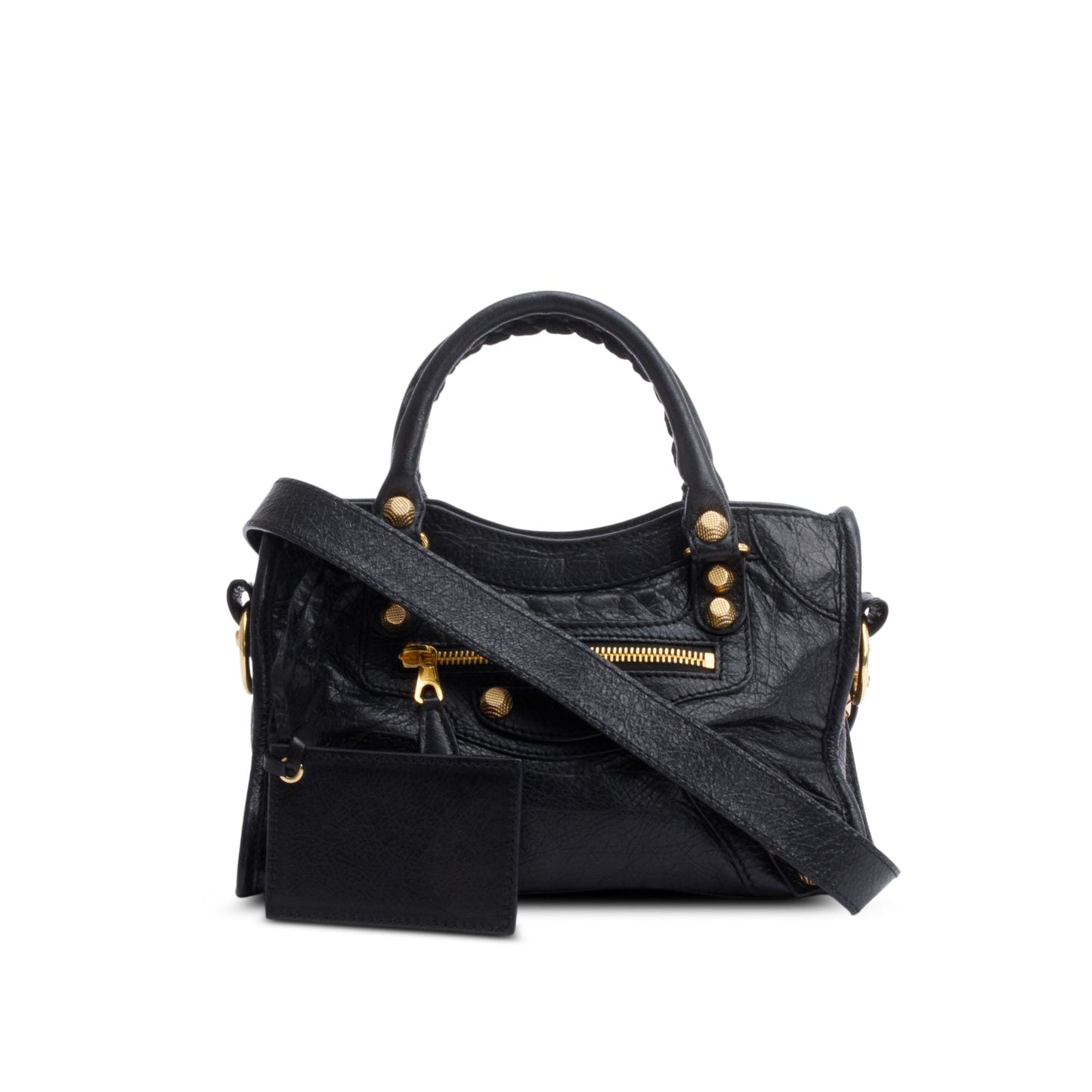 Balenciaga Black Agneau Leather Classic Mini City Bag
