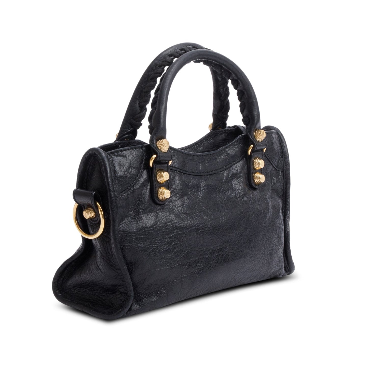 Balenciaga Black Agneau Leather Classic Mini City Bag