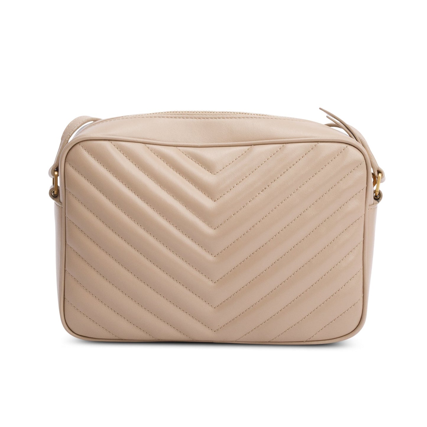 Saint Laurent Beige Quilted Leather Lou Camera Bag
