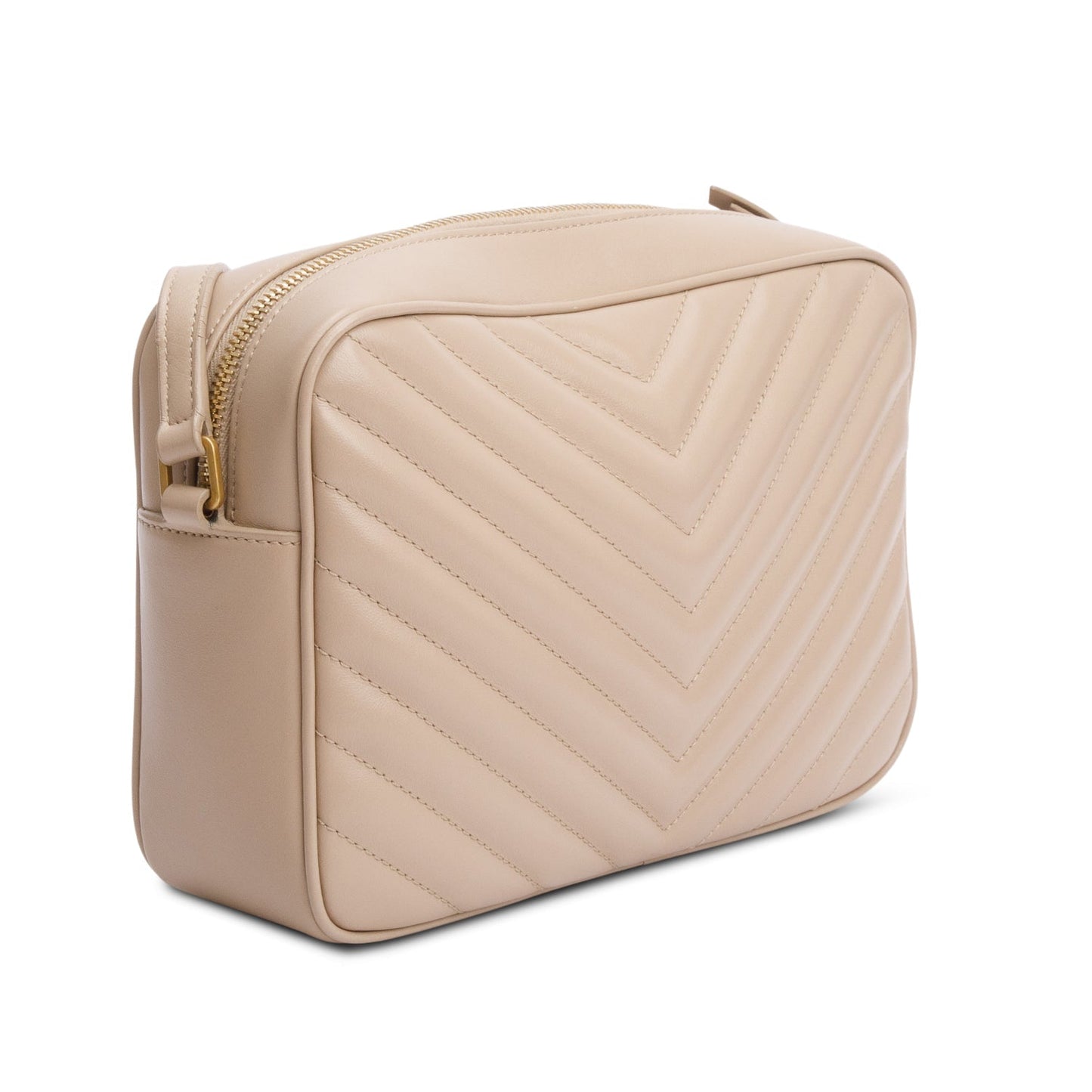 Saint Laurent Beige Quilted Leather Lou Camera Bag
