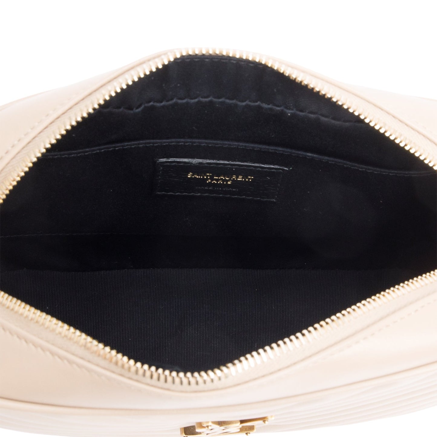 Saint Laurent Beige Quilted Leather Lou Camera Bag