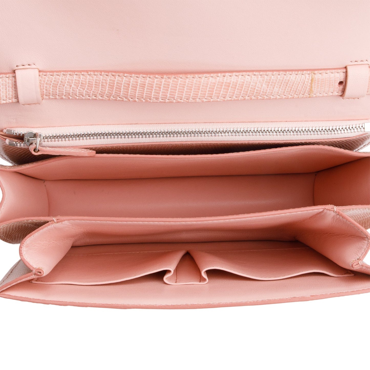 Celine Pink Lizard Medium Classic Box Flap Bag