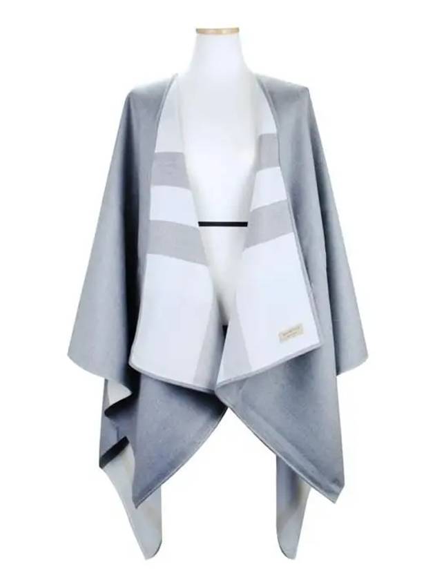 Luxury Burberry WoMen's Check Reversible Wool Cape Grey