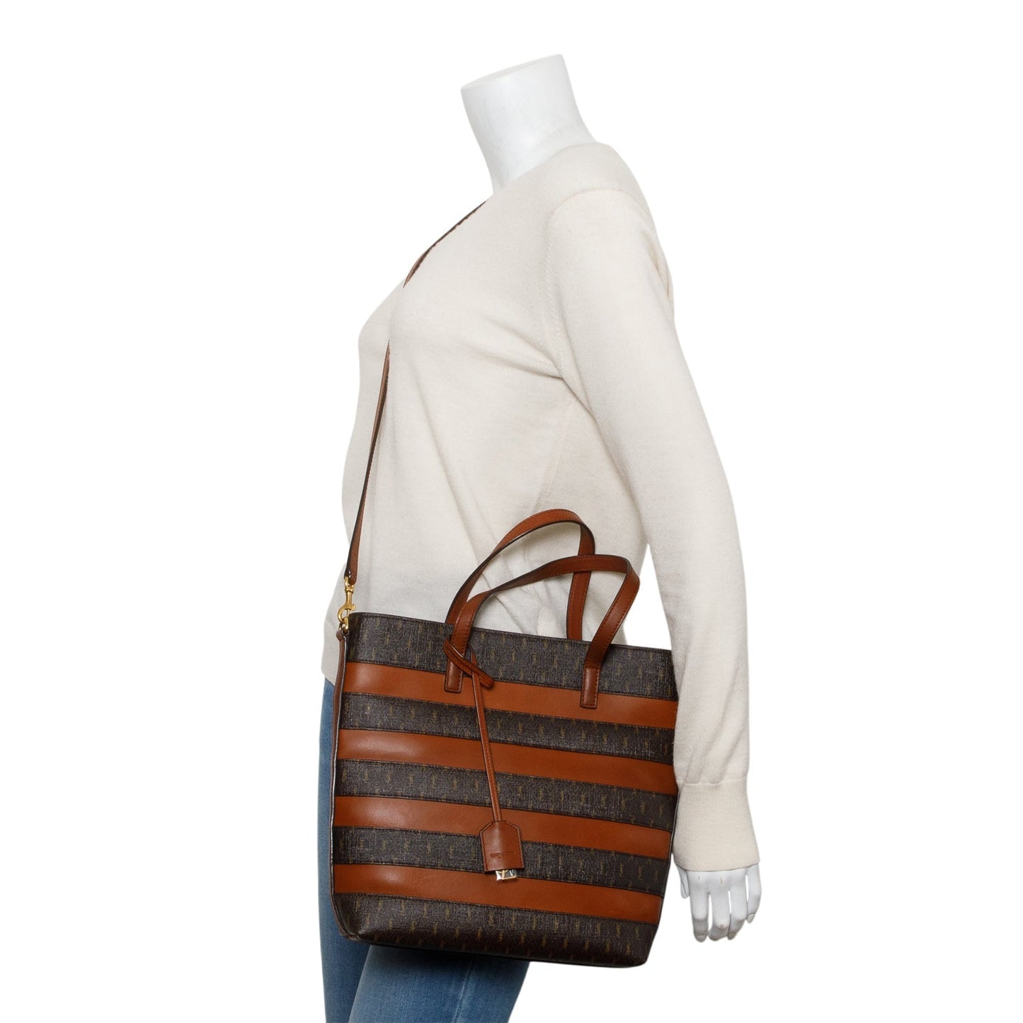 Saint Laurent 2021 Brown Le Monogram Toy Shopping Tote
