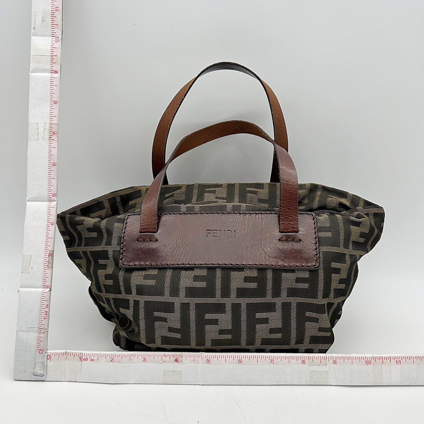 Fendi Zucca FF Top Handle Bag  - Brown Handle Bags, Handbags fe8814vf