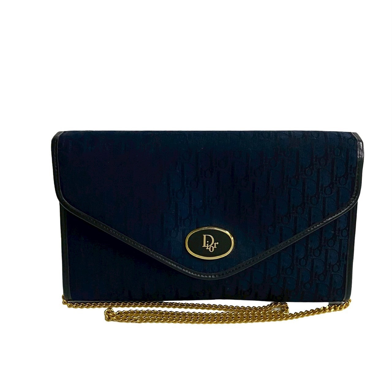 Christian Dior Trotter Leather Canvas Shoulder Bag