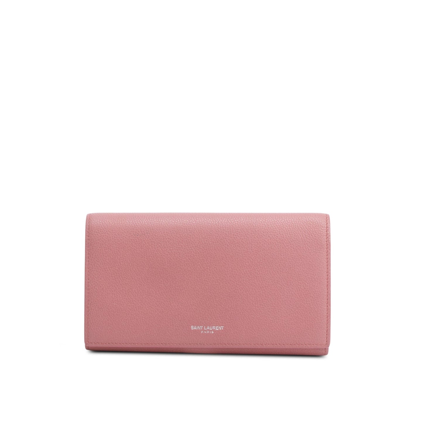 Saint Laurent Pink Leather Continental Flap Wallet
