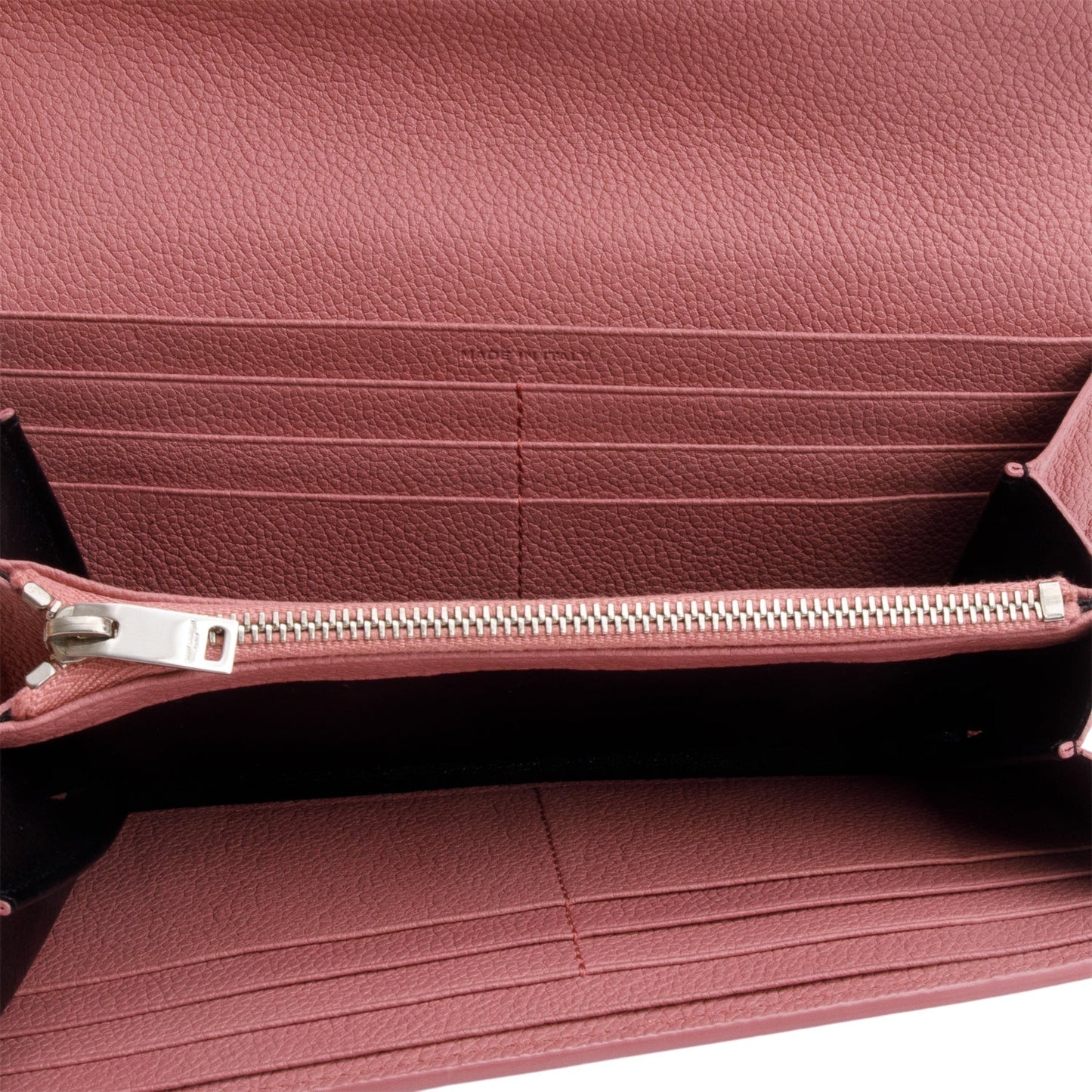 Saint Laurent Pink Leather Continental Flap Wallet