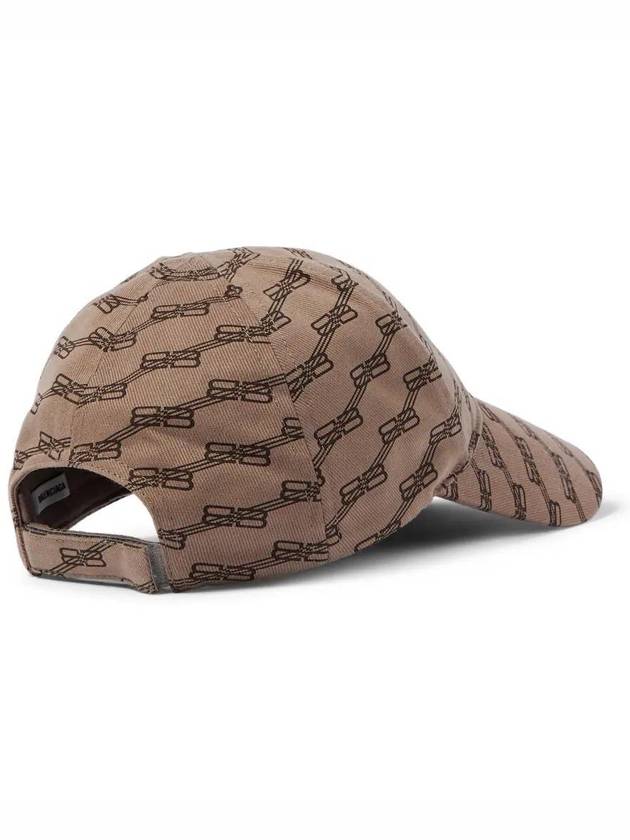 Luxury Balenciaga Trending 2026 BB Monogram Cotton Drill Ball Cap Beige