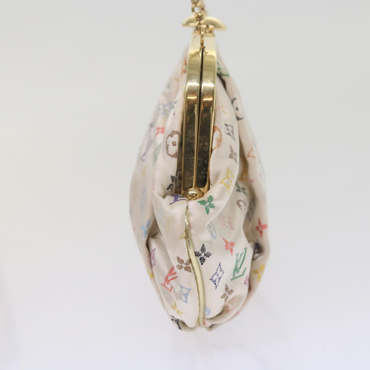LOUIS VUITTON Monogram Multicolor Omoniere Hand Bag White LV Auth 62290S
