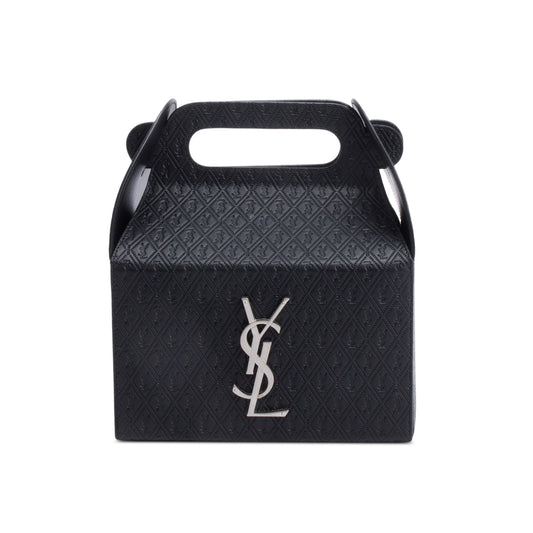 Saint Laurent 2023 Black Monogram Leather Take Away Box