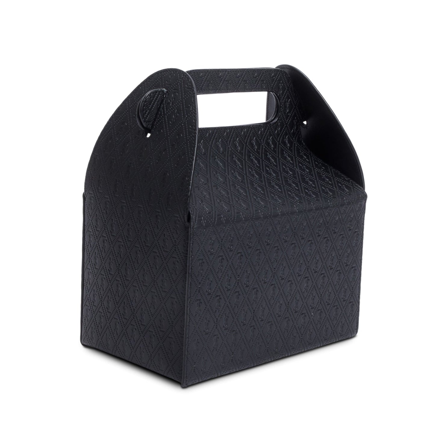 Saint Laurent 2023 Black Monogram Leather Take Away Box