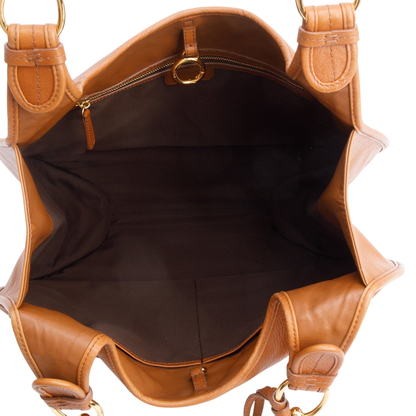 Christian Dior Brown Leather Brandy 61 Hobo