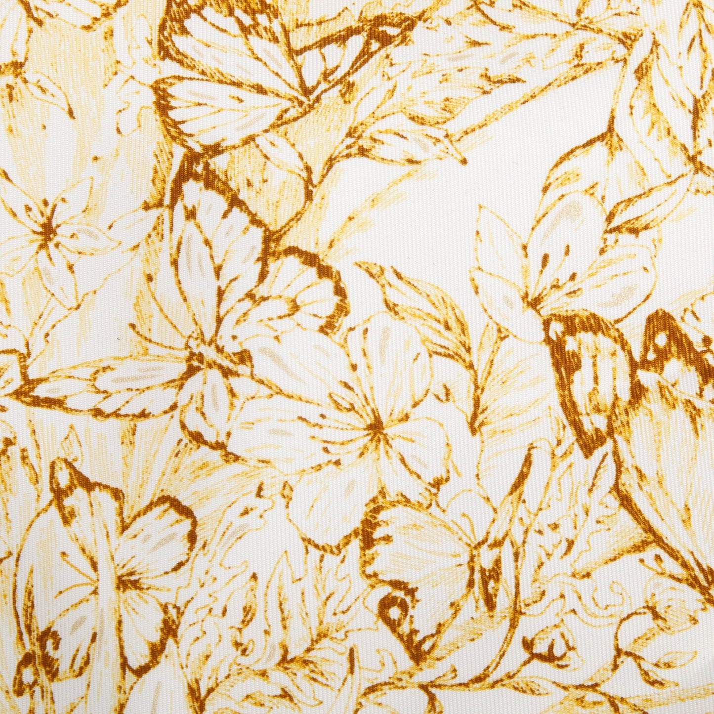 Christian Dior White/Yellow 'Around The World' Silk Scarf 90