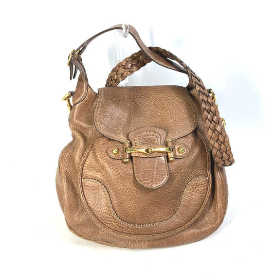 GUCCI Shoulder Bag 223955 leather Brown Crossbody Horsebit