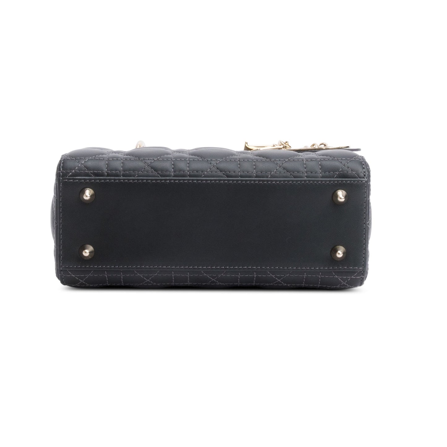 Christian Dior Grey Gradient Cannage Lambskin Leather Small Lady Dior My ABCDior Bag