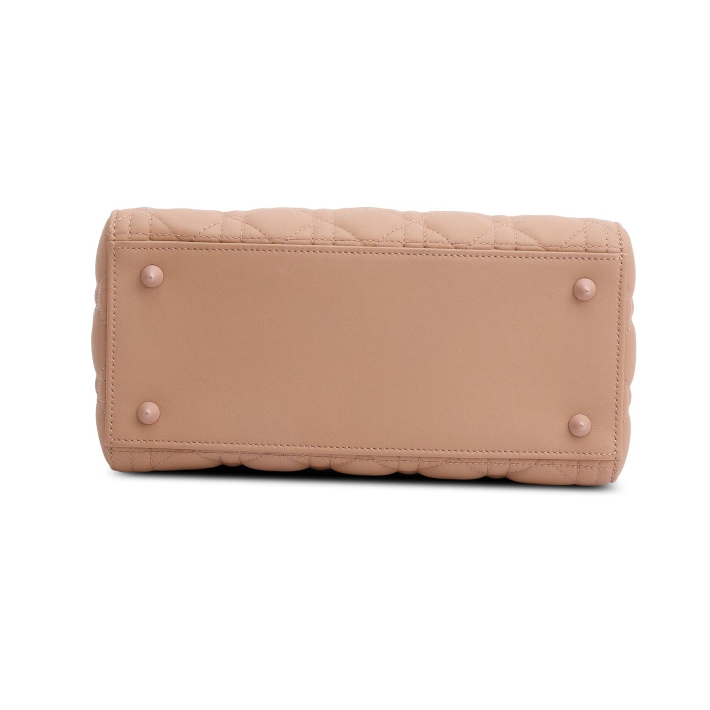Christian Dior 2020 Blush Ultramatte Cannage Leather Medium Lady Dior Bag