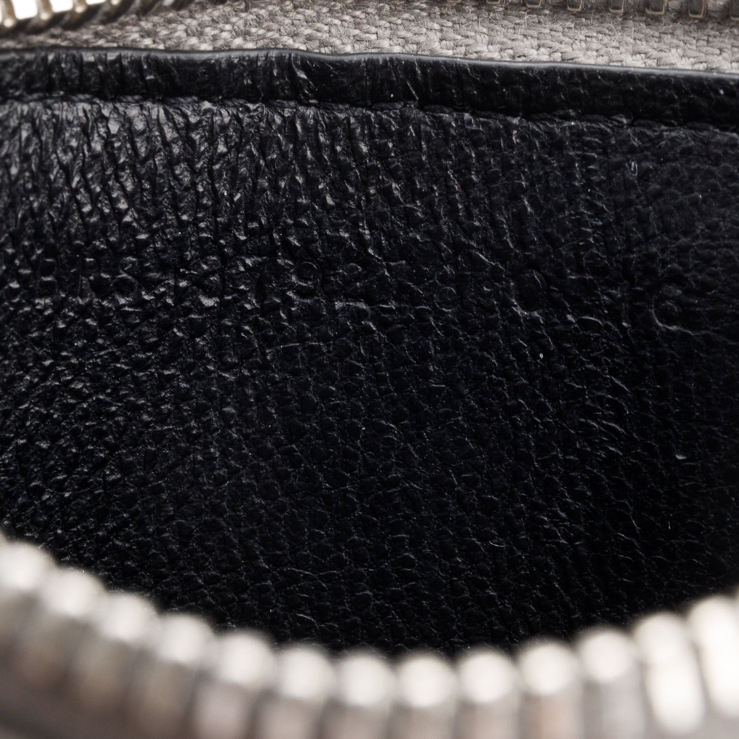 Saint Laurent Grey Grain De Poudre Paris Fragments Zipped Card Case