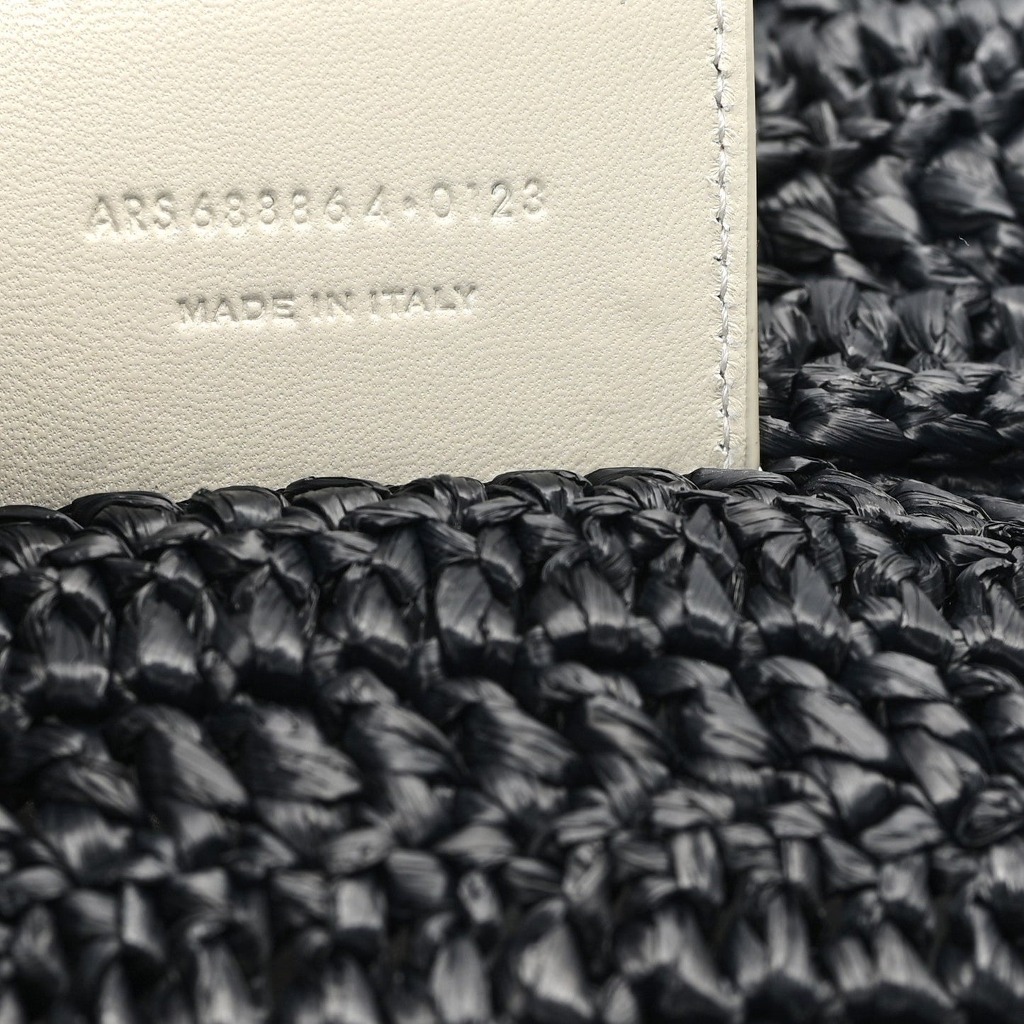Saint Laurent Raffia Rive Gauche Tote Black