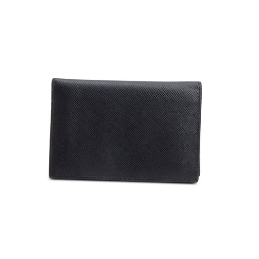 Prada Black Saffiano Leather Bifold Card Holder