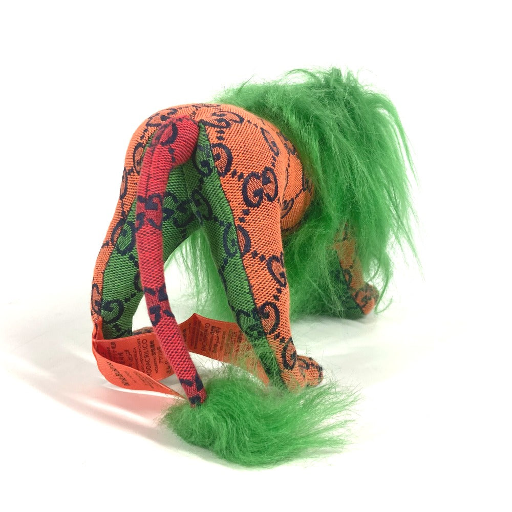 GUCCI Plush Doll 670235 GG canvas green GG Decorative Lion Women