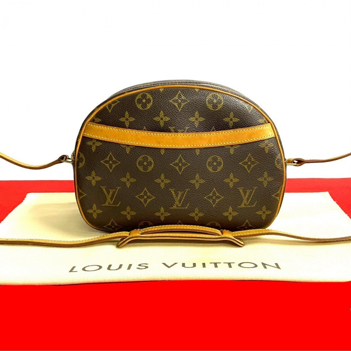 LOUIS VUITTON Shoulder Bag M51221 Leather, PVC Brown Monogram Blois Women