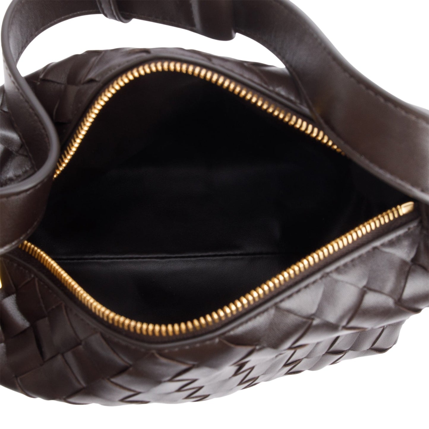 Bottega Veneta Brown Intrecciato Leather Mini Wallace Bag