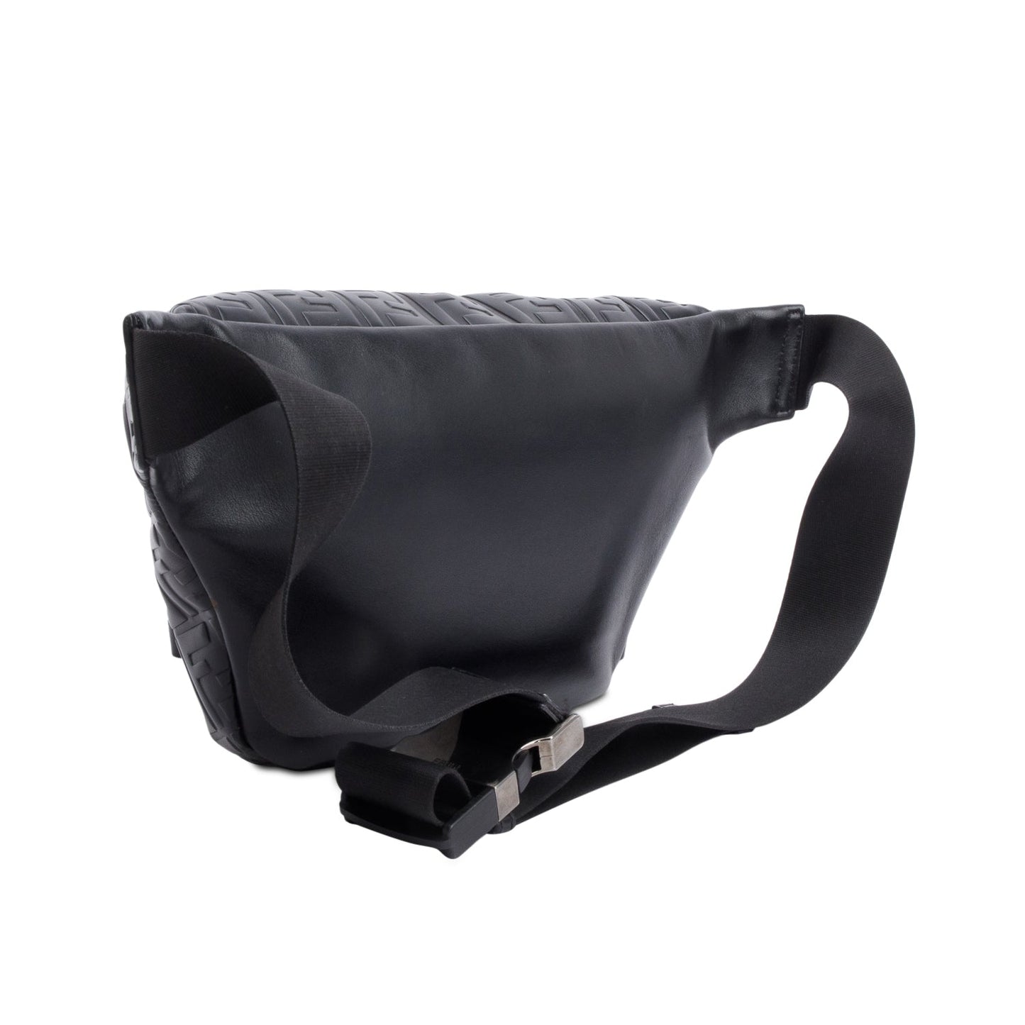 Fendi Black Calfskin Leather Embossed FF Belt Bag