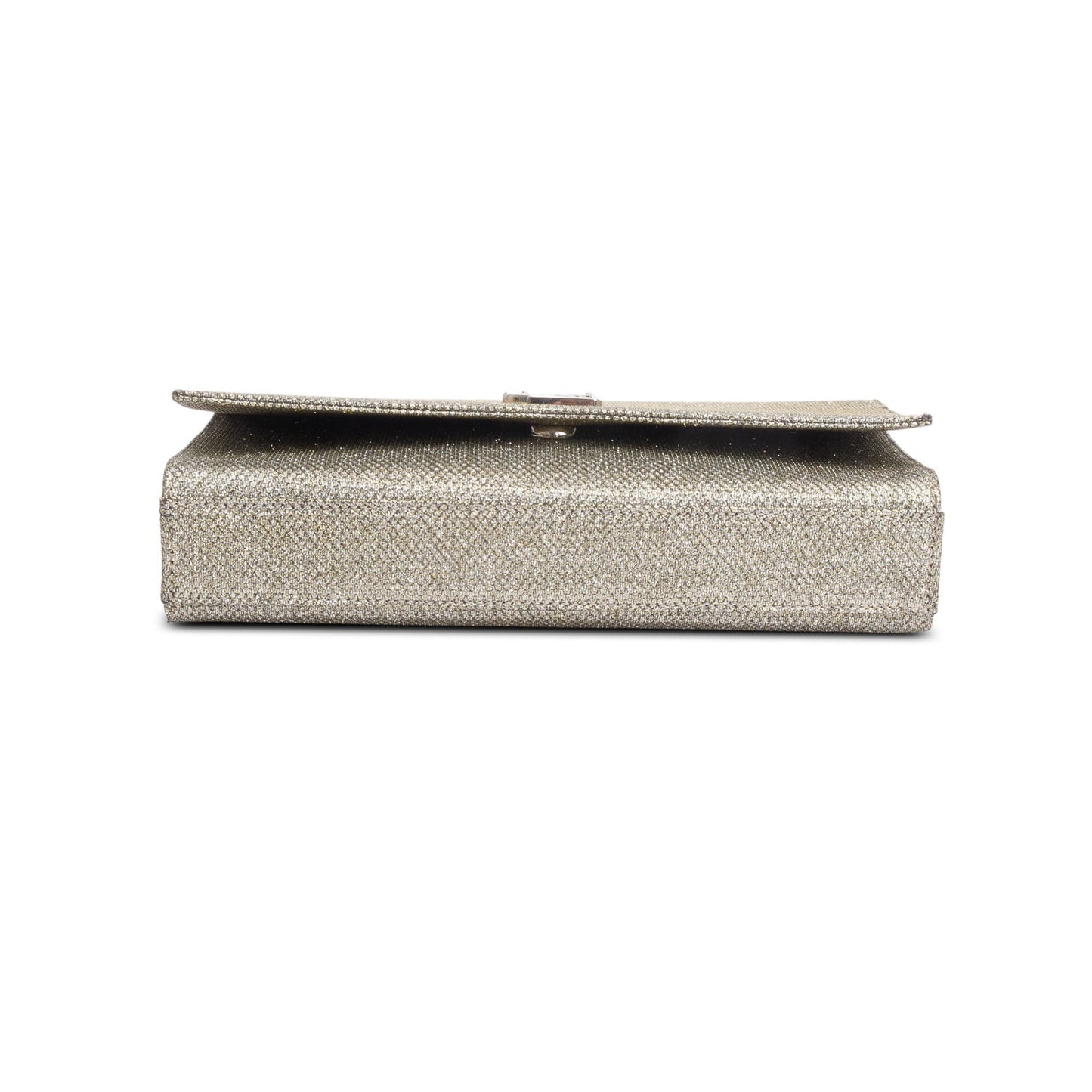 Saint Laurent Metallic Grey Glitter Canvas Medium Kate Bag