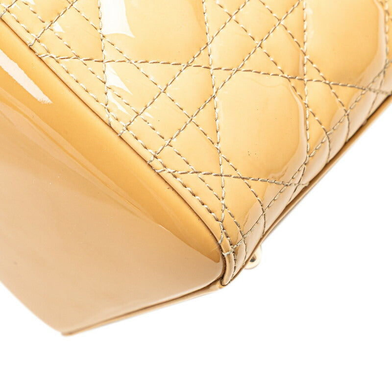 Dior Lady Dior Cannage Patent Leather 2way Bag