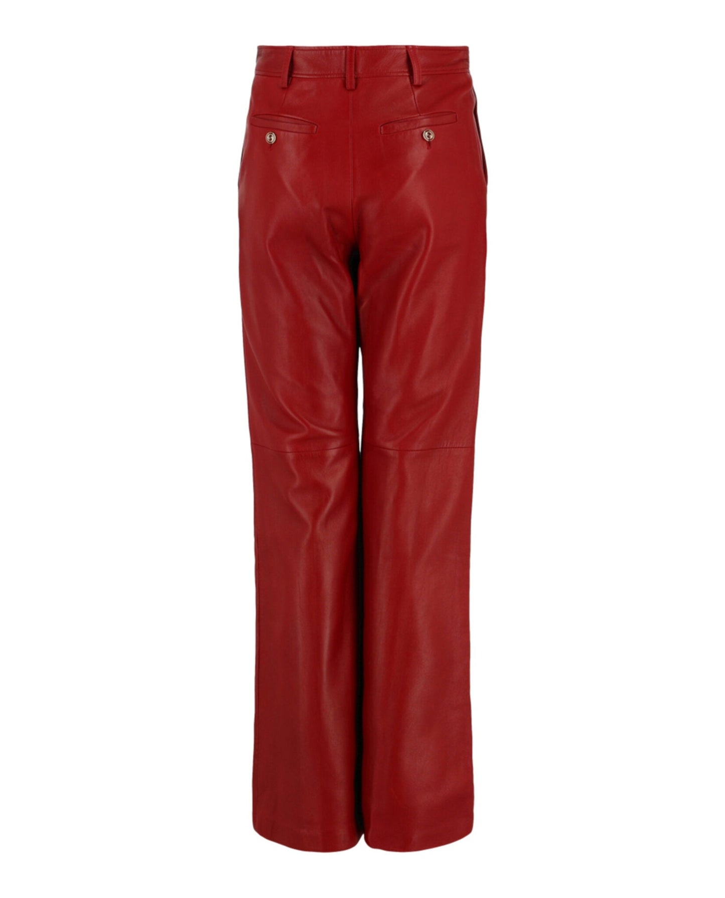 Gucci Womens Leather Pleated Flared Pants