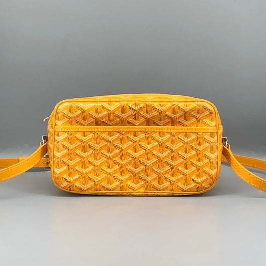 Goyard Cap-Vert Yellow Goyardine Canvas Crossbody Camera Bag